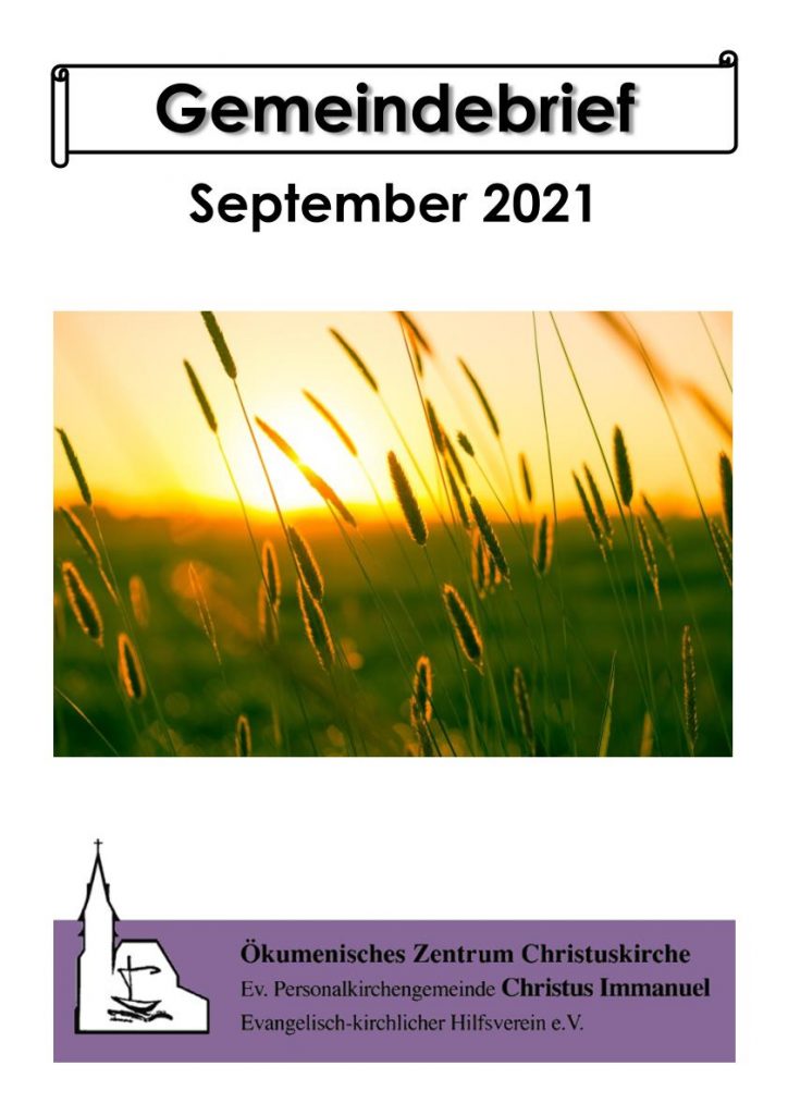 Gemeindebriefe: Cover Ausgabe September 2021