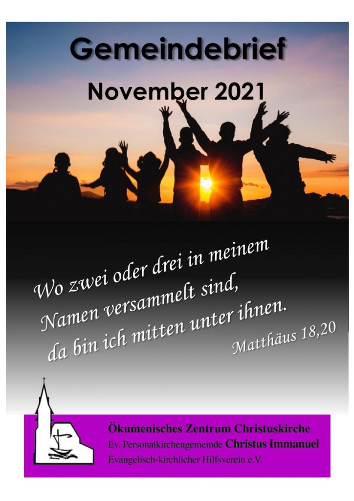 Gemeindebriefe: Cover Ausgabe November 2021